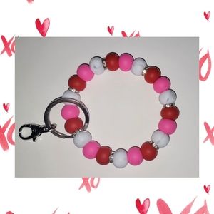 Valentines day keychain wristlet